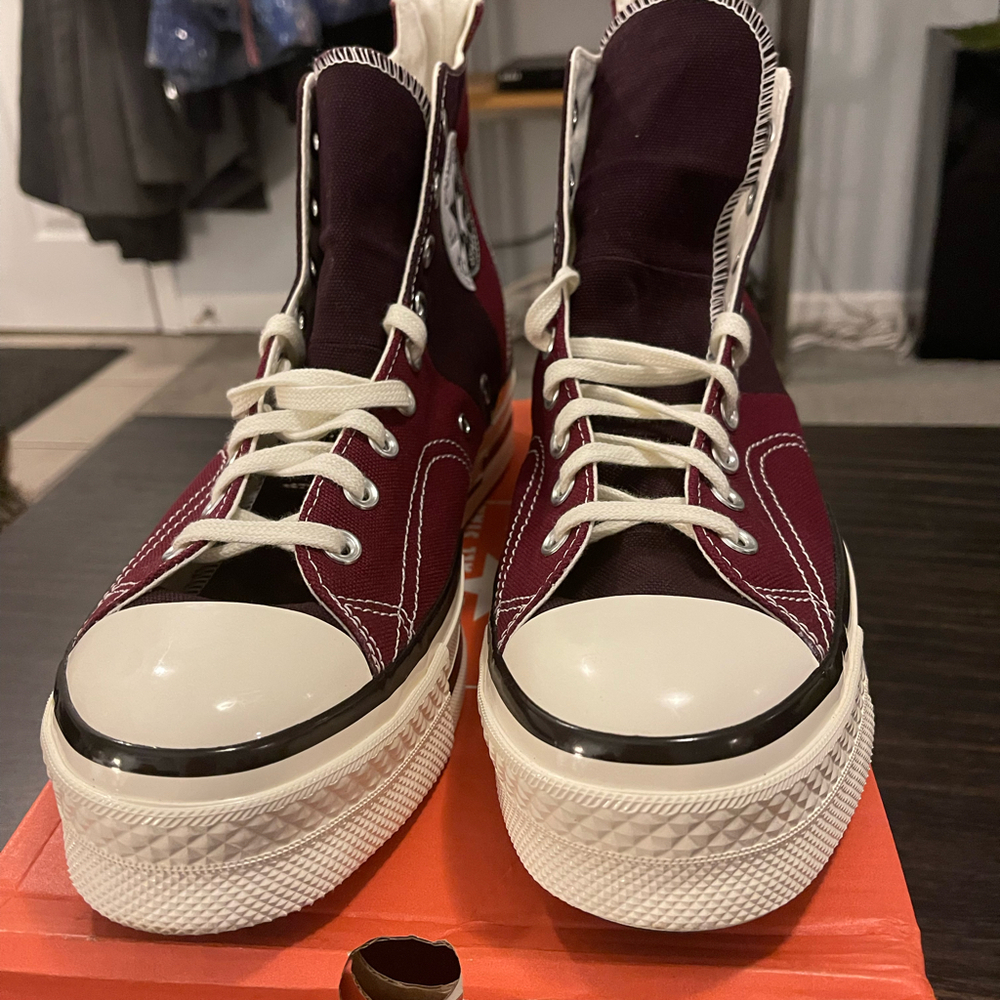 Converse Chuck Taylor Dark Beetroot/Egret/Black Men’s 12 - Picture 3 of 7